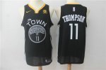 11 Thompson 2017-18 Season Warriors Maillot Noir